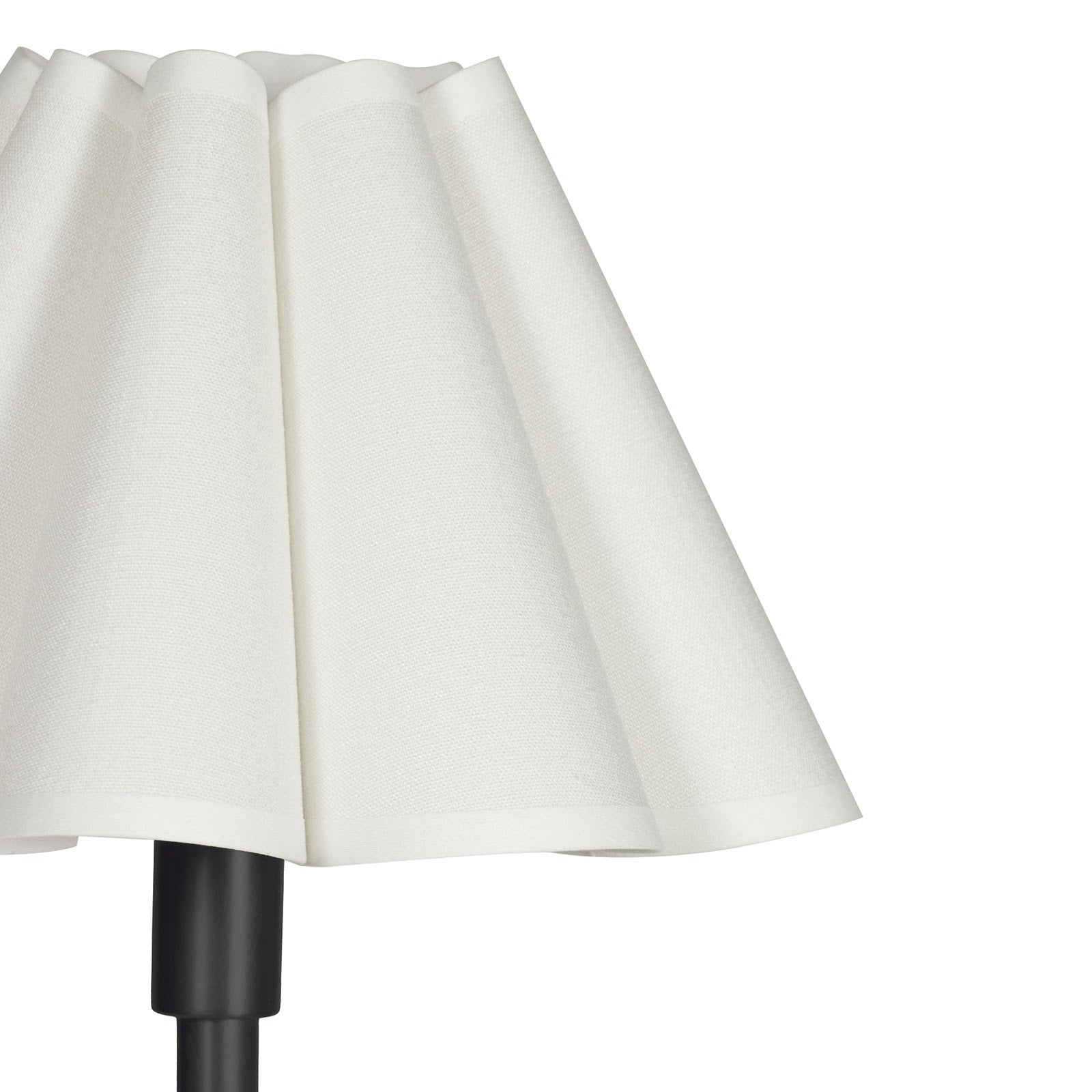 Polly Buffet Lamp (Blackened Brass with White Scalloped Shade) Table Lamps Regina Andrew
