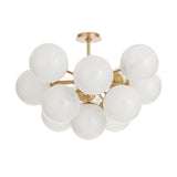 Shine Flush Mount (Natural Brass with Swirl Glass) Flush Mount Regina Andrew