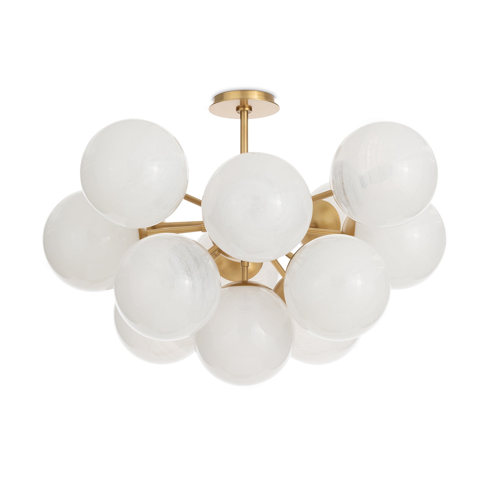 Shine Flush Mount (Natural Brass with Swirl Glass) Flush Mount Regina Andrew