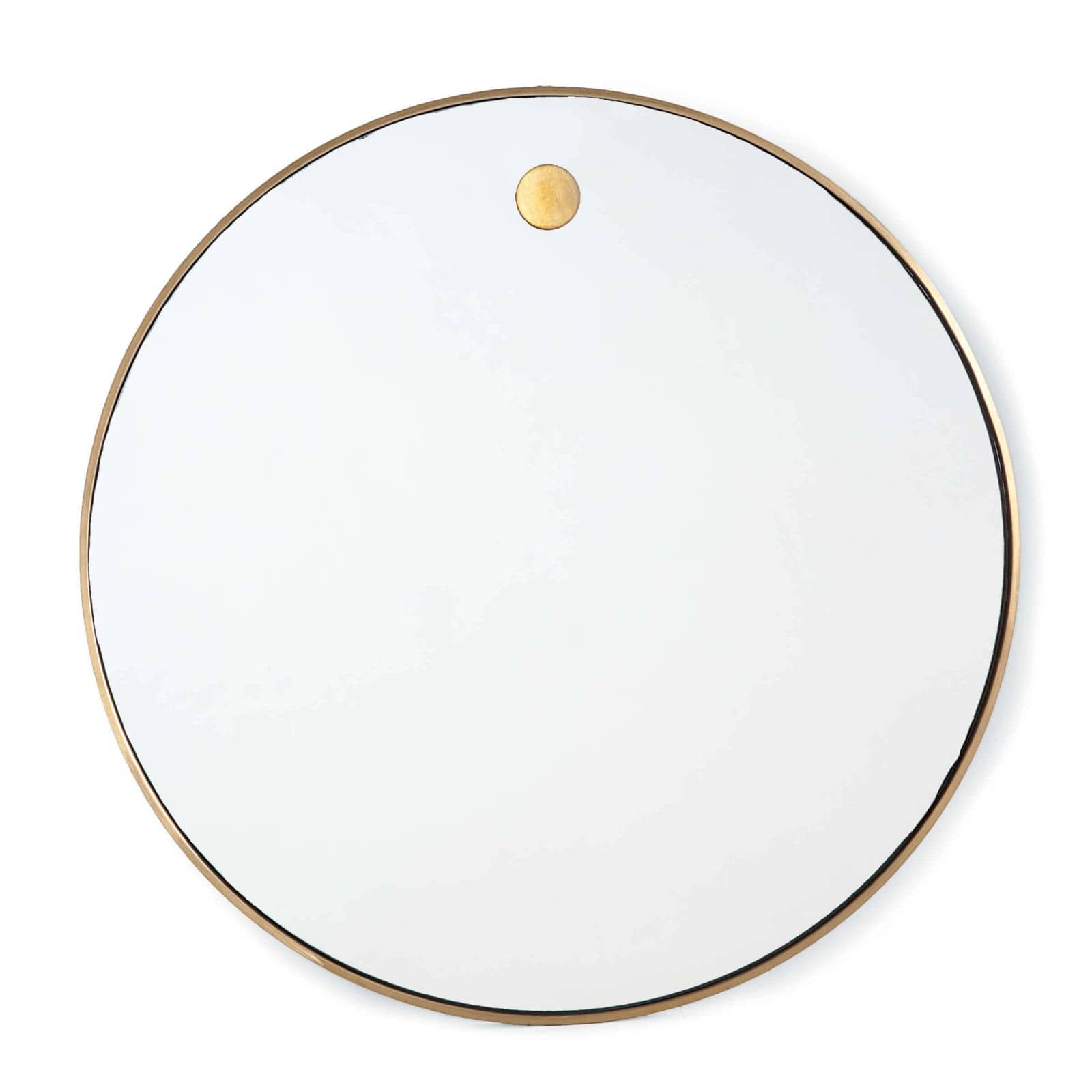 Hanging Circular Mirror (Natural Brass) Mirrors Regina Andrew