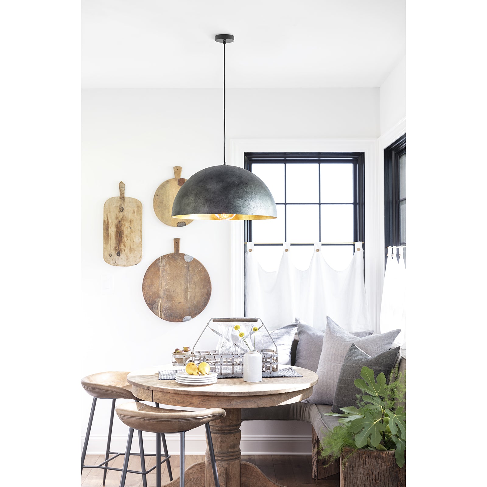 Sigmund Pendant Large (Black and Gold) Pendants Regina Andrew