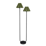 IN STORE - Polly Floor Lamp (Blackened Brass with Green Scalloped Shade) LIGHTING - in store Regina Andrew