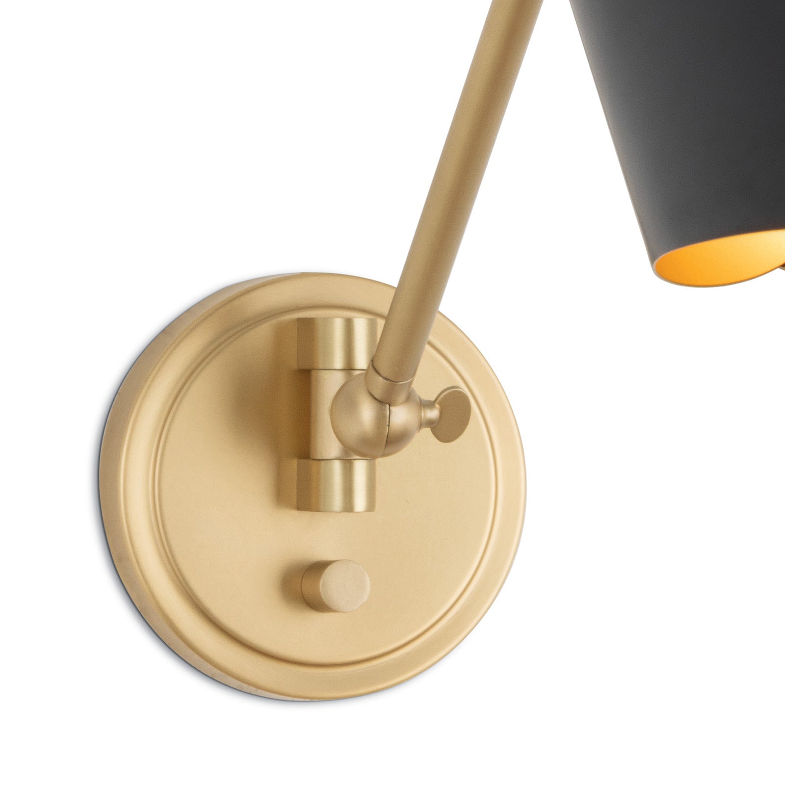 Vest Single Arm Sconce (Blackened Brass and Natural Brass) Wall Sconces Regina Andrew