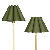 IN STORE - Polly Floor Lamp (Natural Brass with Green Scalloped Shade) LIGHTING - in store Regina Andrew