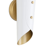 Vest Sconce (White and Natural Brass) Wall Sconces Regina Andrew