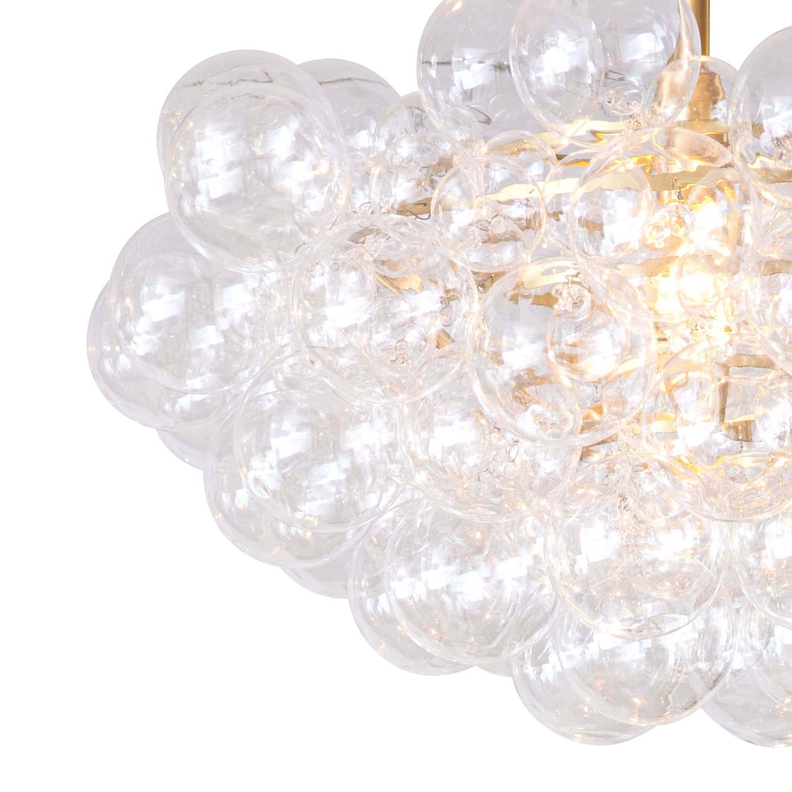 Bubbles Chandelier (Clear) Natural Brass Chandelier Regina Andrew