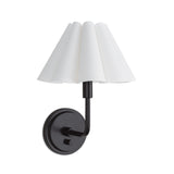 Polly Sconce Single (Blackened Brass with White Scalloped Shade) Wall Sconces Regina Andrew