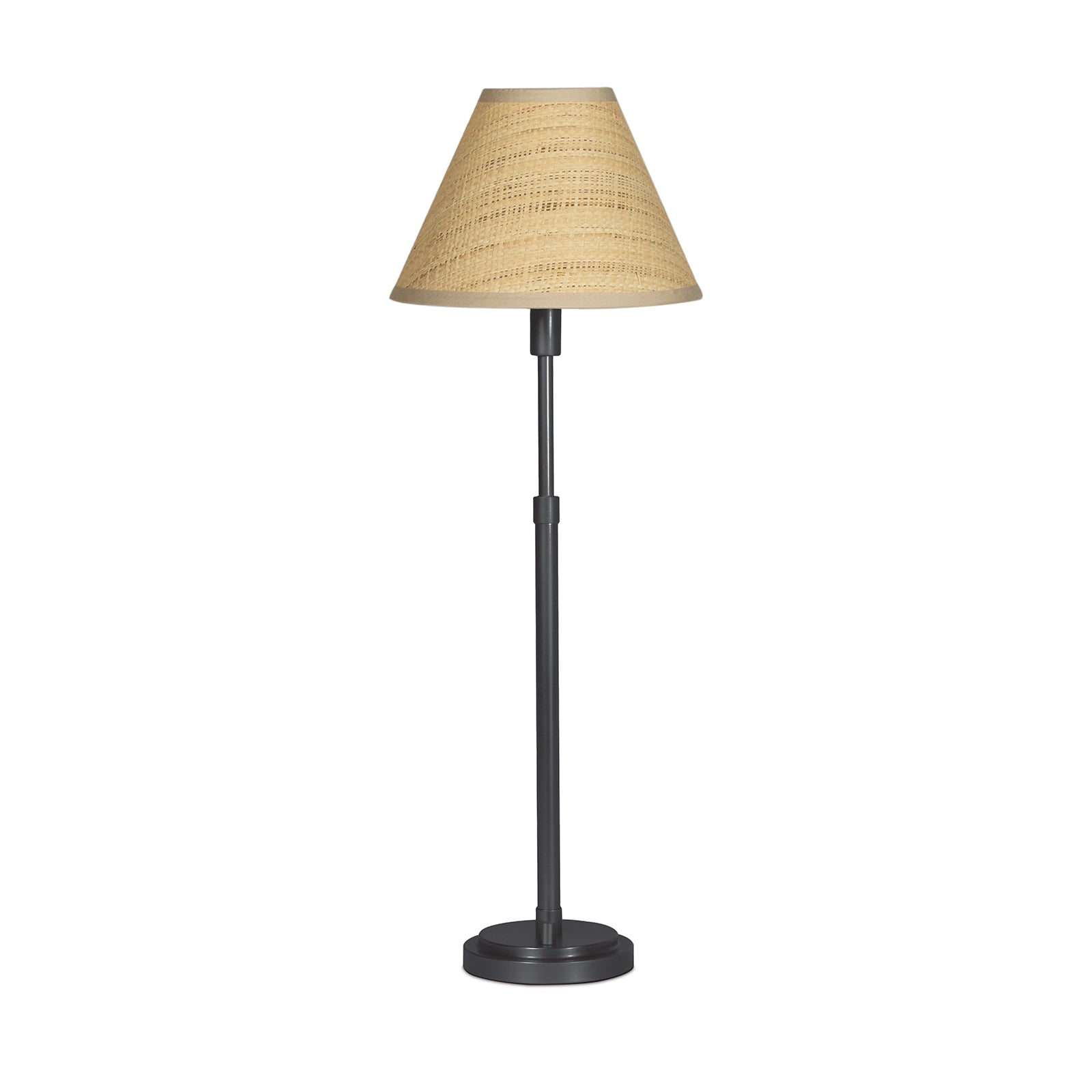Polly Buffet Lamp (Blackened Brass with Rattan Shade) Table Lamps Regina Andrew