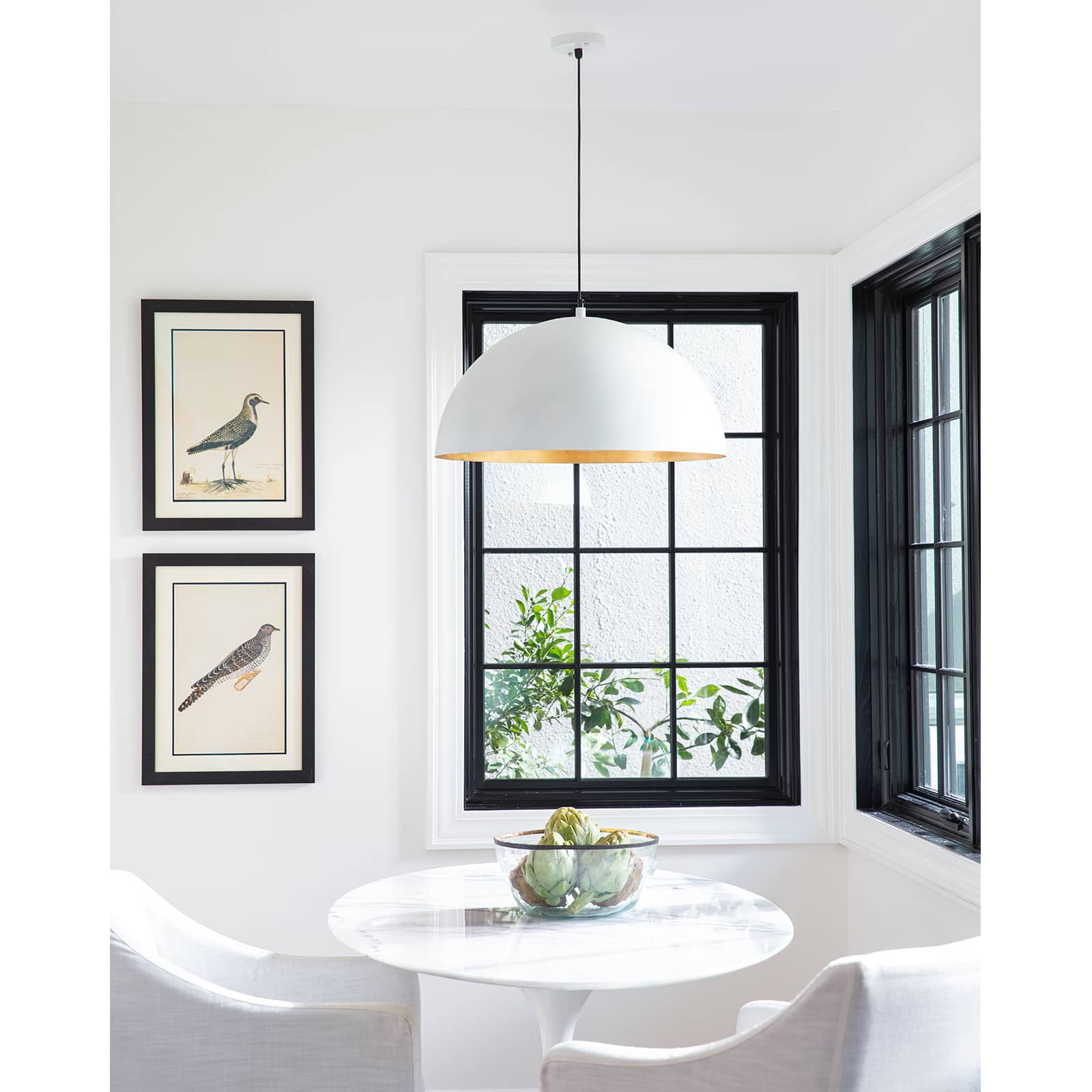 STORE FIXTURE - Sigmund Pendant Large (White and Gold) LIGHTING - store fixture Regina Andrew