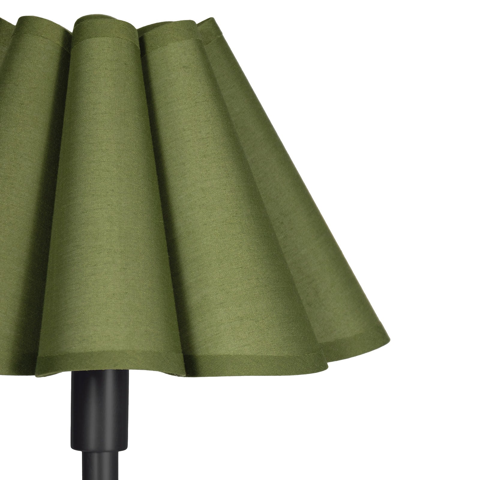 Polly Buffet Lamp (Blackened Brass with Green Scalloped Shade) Table Lamps Regina Andrew