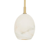Artemis Pendant Single (Natural Brass with Alabaster Glass) Pendants Regina Andrew