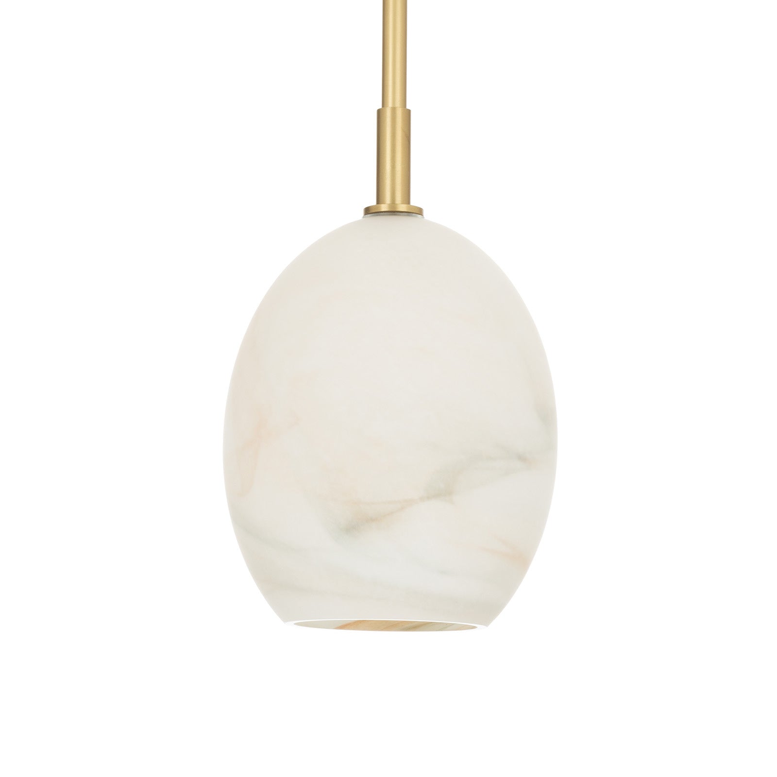 Artemis Pendant Single (Natural Brass with Alabaster Glass) Pendants Regina Andrew