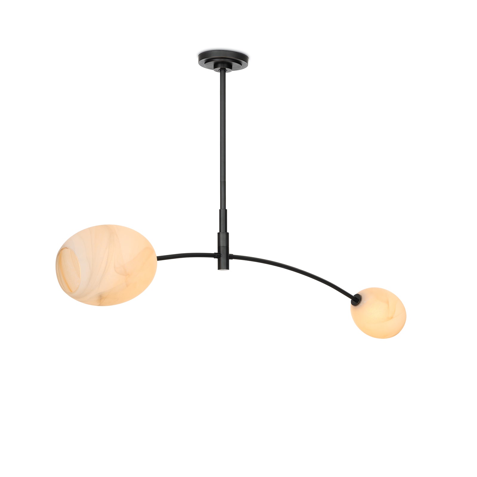 Artemis Pendant Double (Oil Rubbed Bronze with Alabaster Glass) Chandelier Regina Andrew