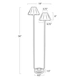 IN STORE - Polly Floor Lamp (Natural Brass with Green Scalloped Shade) LIGHTING - in store Regina Andrew