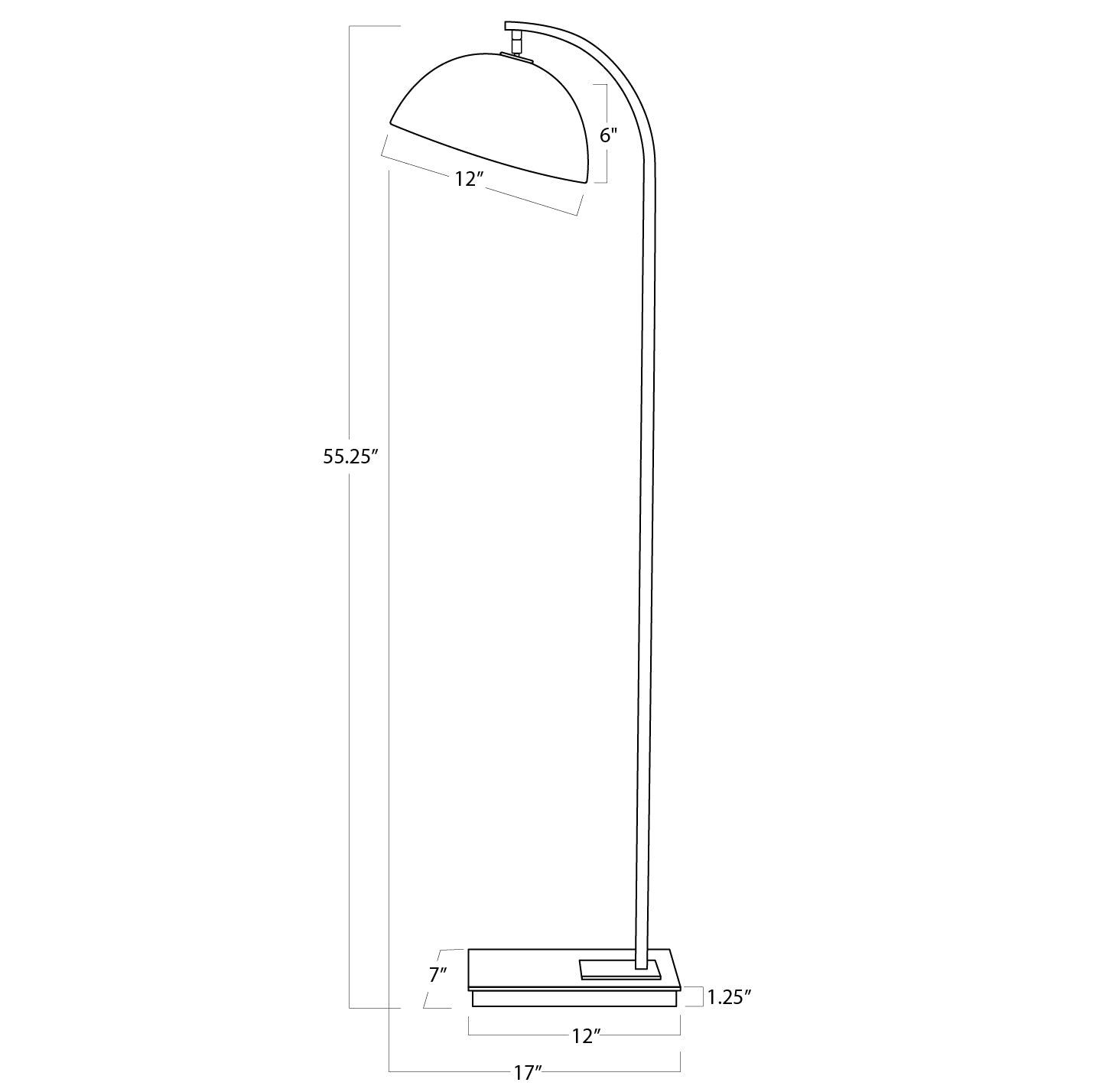 Otto Floor Lamp (Natural Brass) Floor Lamps Regina Andrew