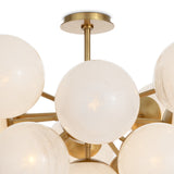 Shine Flush Mount (Natural Brass with Swirl Glass) Flush Mount Regina Andrew