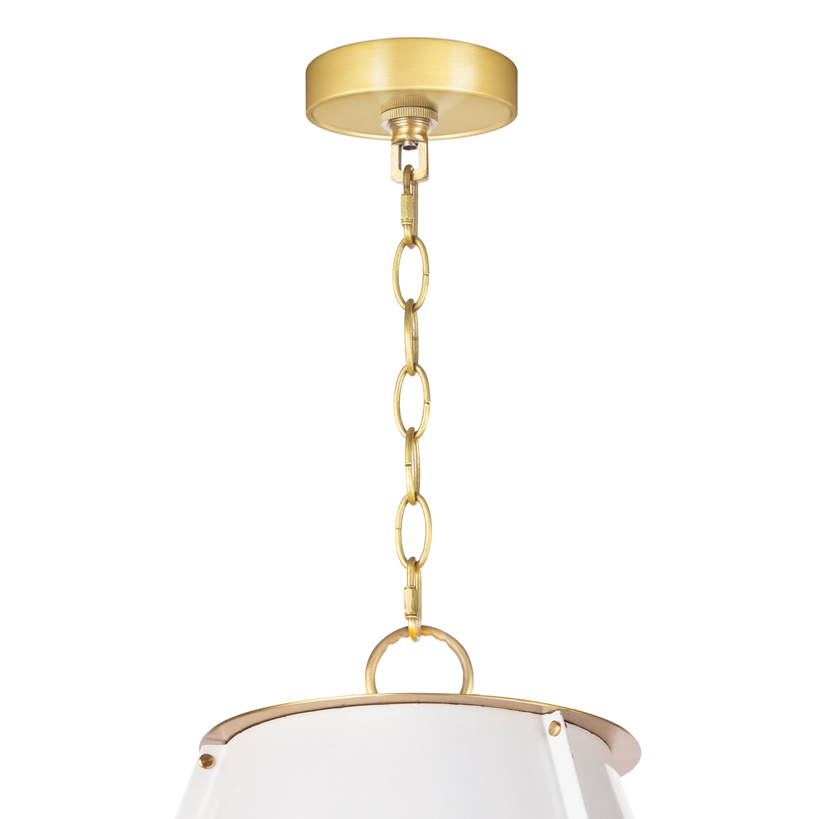 French Maid Chandelier Large (White and Natural Brass) Chandelier Regina Andrew