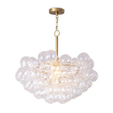 Bubbles Chandelier (Clear) Natural Brass Chandelier Regina Andrew