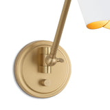 Vest Single Arm Sconce (White and Natural Brass) Wall Sconces Regina Andrew