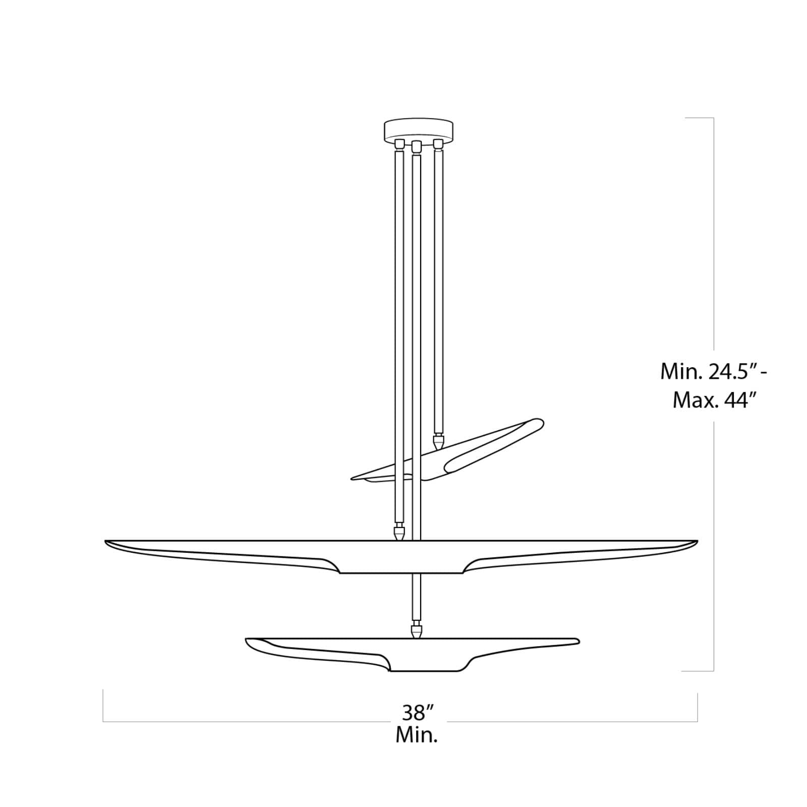 Concorde Chandelier (Natural Brass) Chandelier Regina Andrew