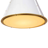 French Maid Chandelier Large (White and Natural Brass) Chandelier Regina Andrew
