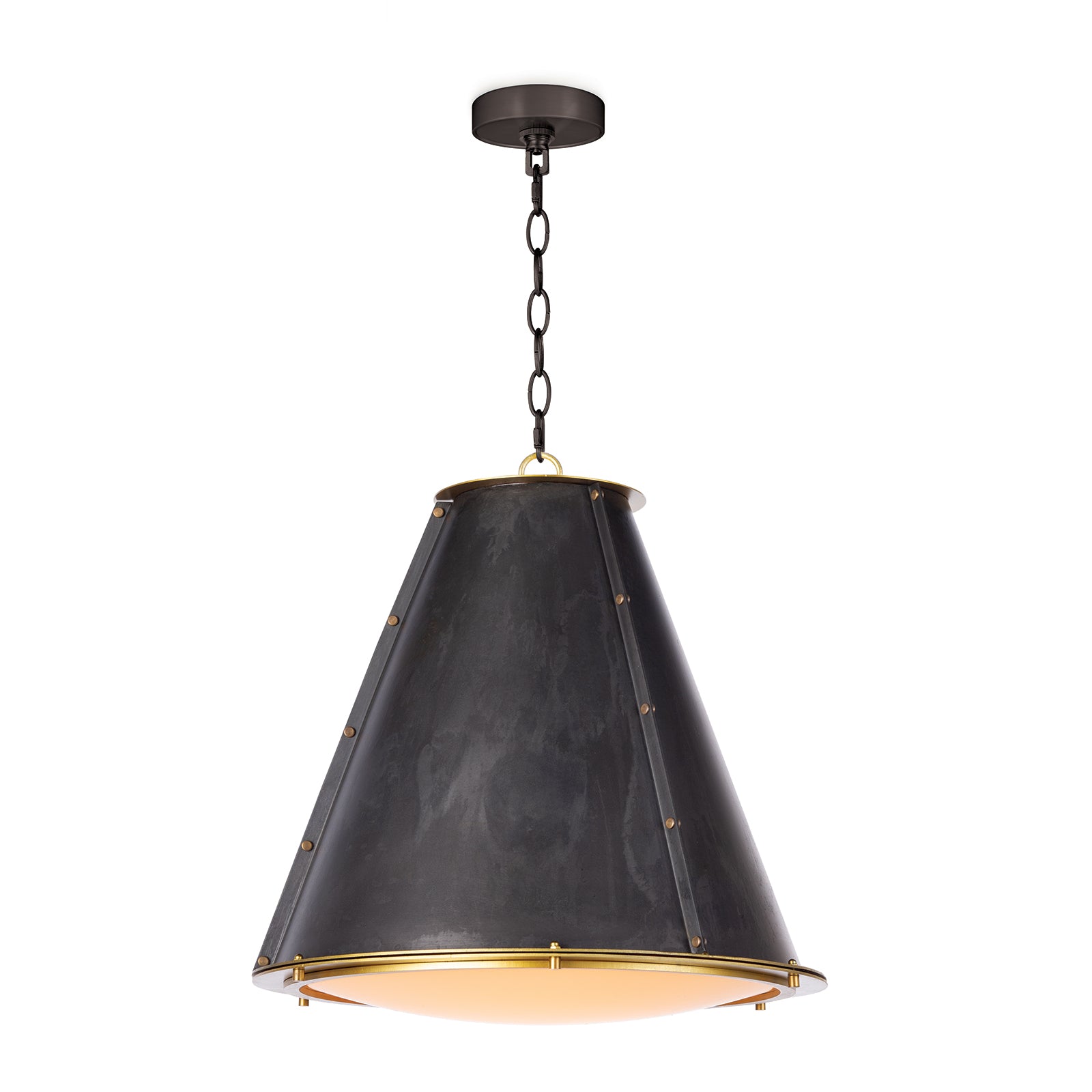 French Maid Chandelier SM (Blackened Brass Natural Brass) Chandelier Regina Andrew