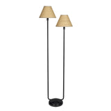 Polly Floor Lamp (Blackened Brass with Rattan Shade) Floor Lamps Regina Andrew