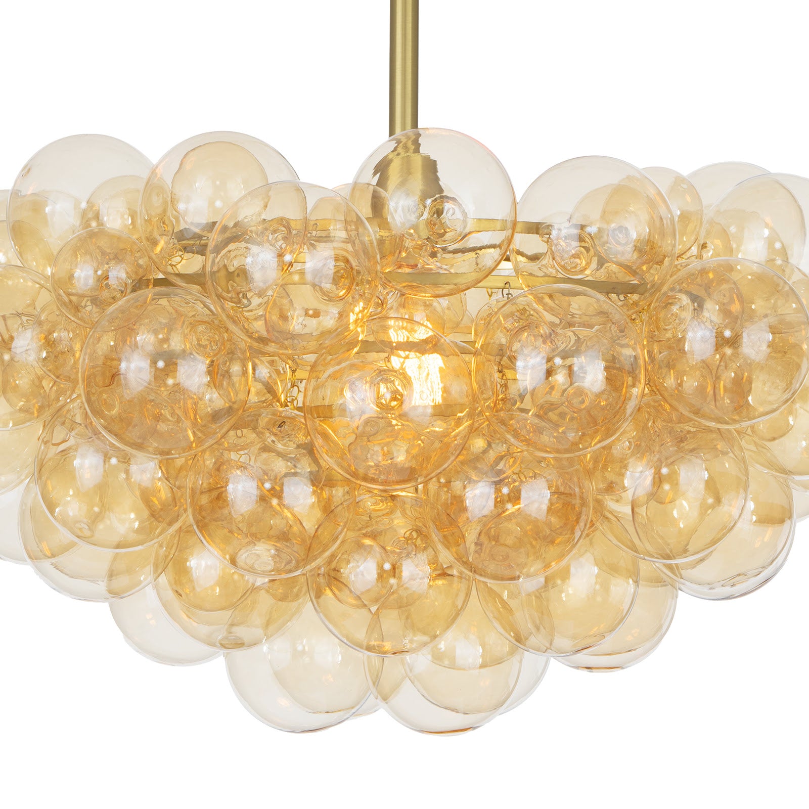 Bubbles Chandelier (Natural Brass with Amber Glass) Chandelier Regina Andrew