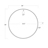 Hanging Circular Mirror (Steel) Mirrors Regina Andrew