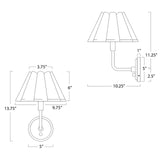 Polly Sconce Single (Natural Brass with Green Scalloped Shade) Wall Sconces Regina Andrew
