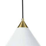 Hilton Pendant (White and Natural Brass) Pendants Regina Andrew