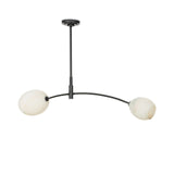 Artemis Pendant Double (Oil Rubbed Bronze with Alabaster Glass) Chandelier Regina Andrew