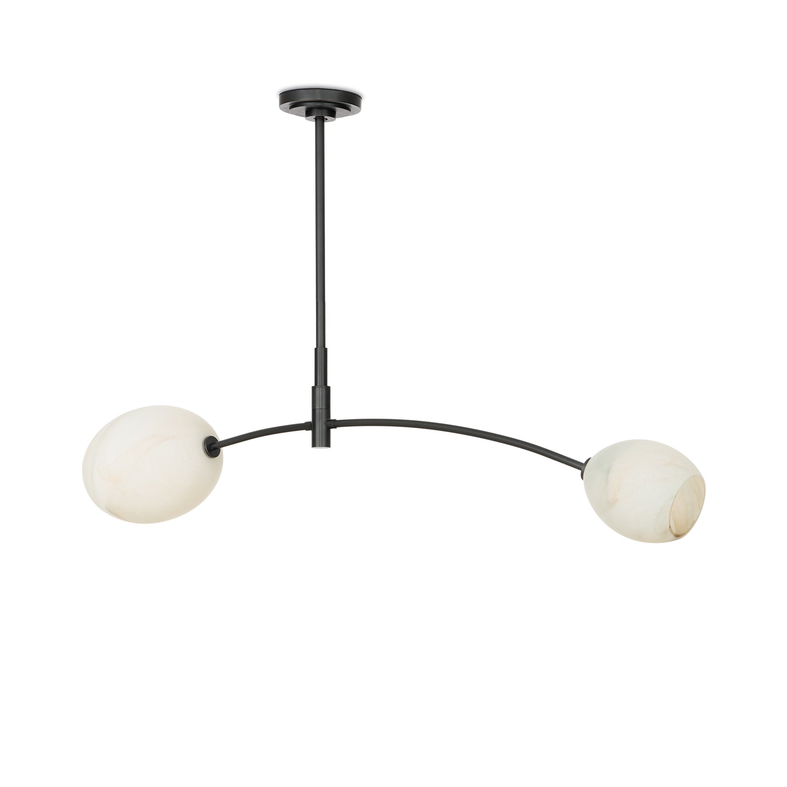 Artemis Pendant Double (Oil Rubbed Bronze with Alabaster Glass) Chandelier Regina Andrew