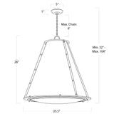 French Maid Chandelier Large (White and Natural Brass) Chandelier Regina Andrew