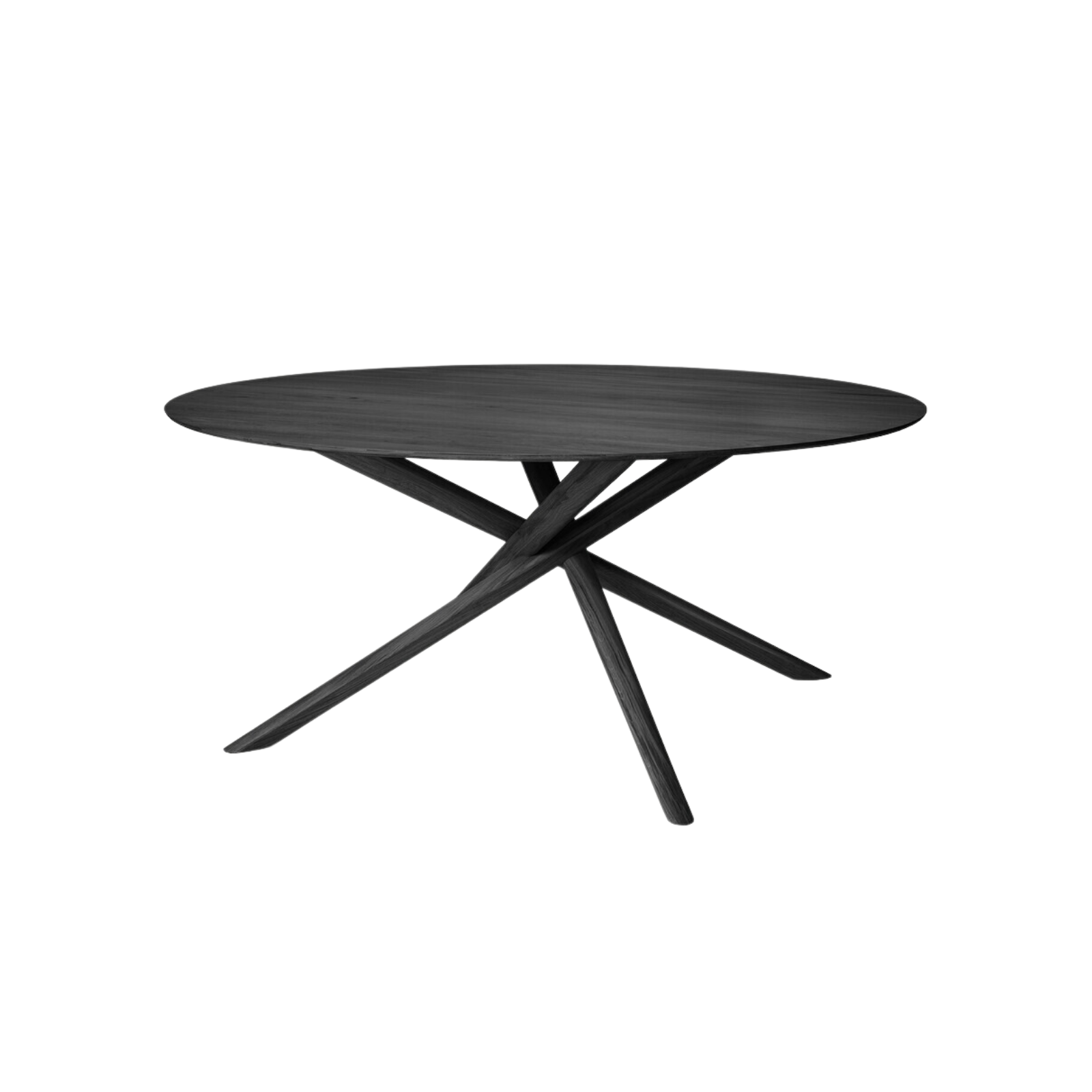 Mikado Dining Table - Round Oak Black 9 - a - FURNITURE - Dining Table - round Ethnicraft