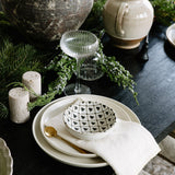 Stoneware Tree Pattern Bowl CHRISTMAS 2024 Creative Co-op (DYA)