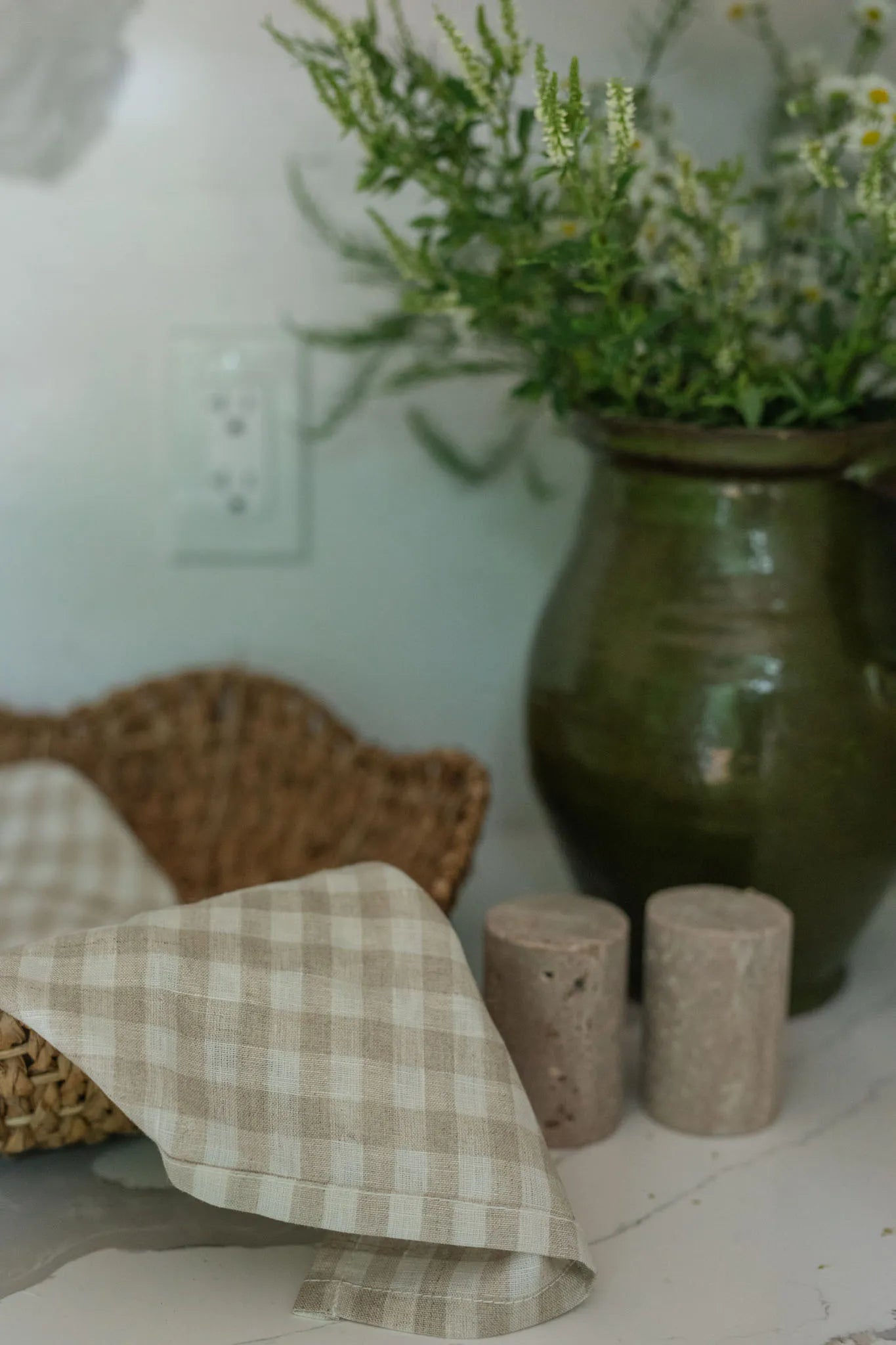 Round Scalloped Bankuan Baskets basket Creative Co-op (DYA)