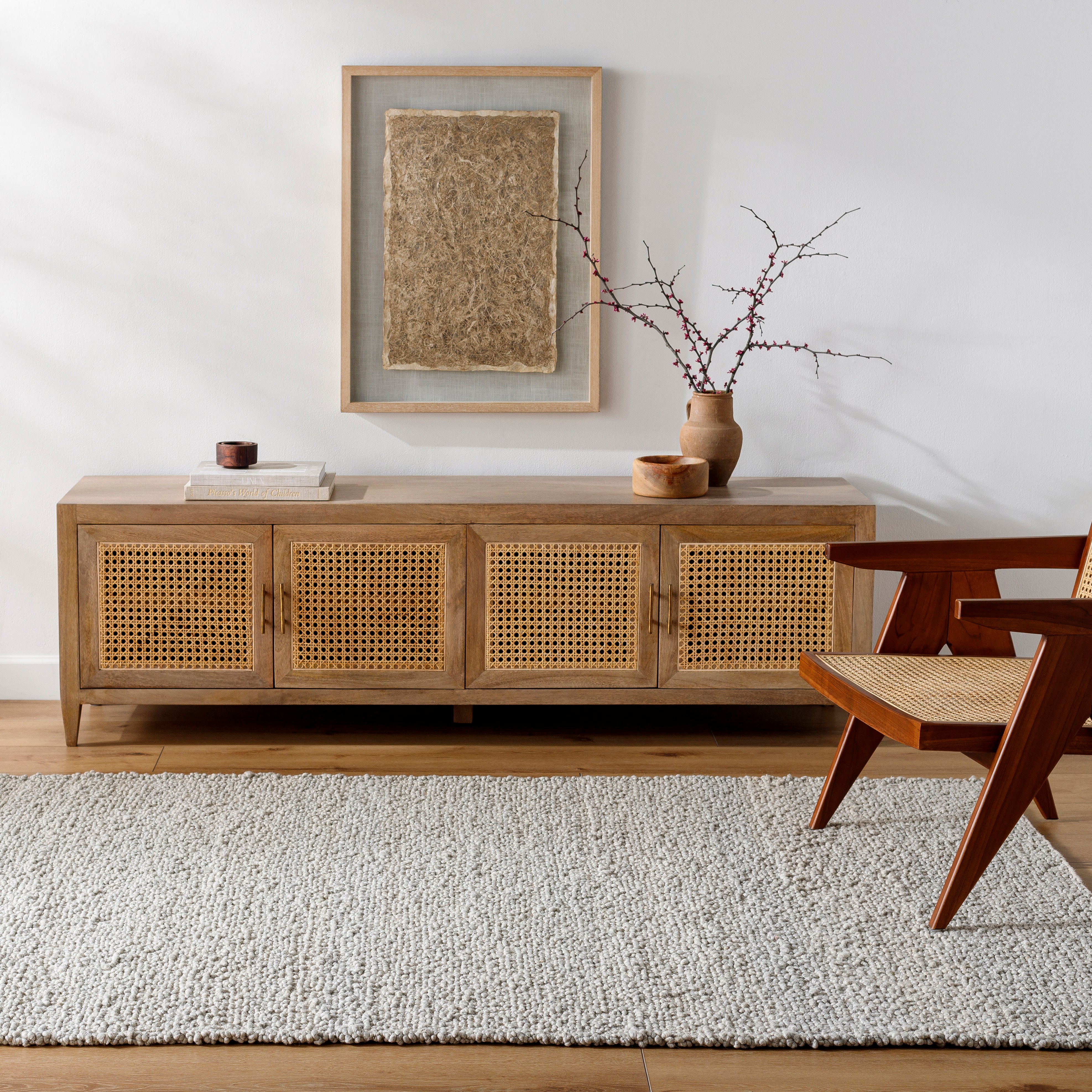 Tamalou Stone Handwoven Rug RUGS - wool Surya