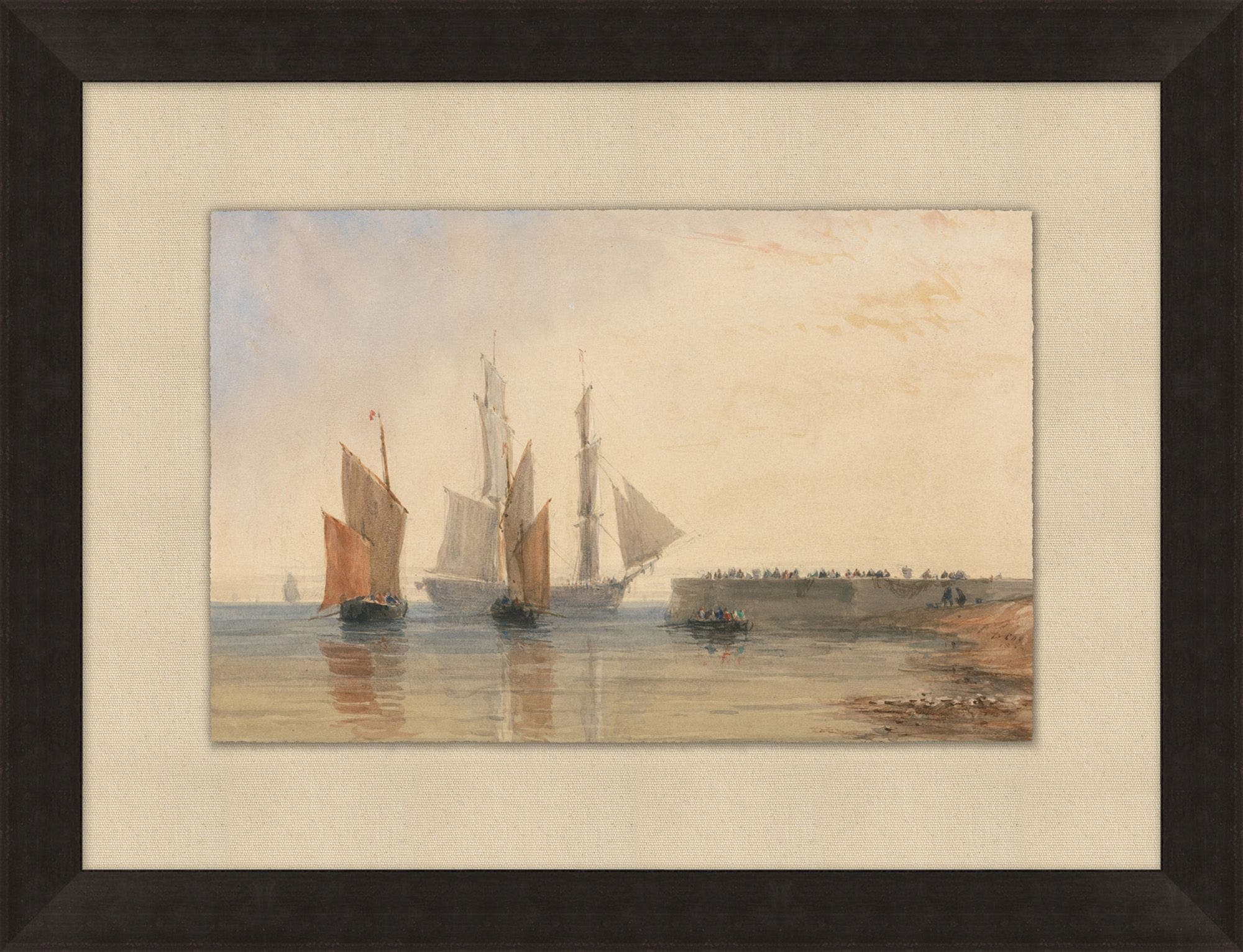 "Boats at Dawn" Framed Art Print ARTWORK - framed art Wendover Art Group