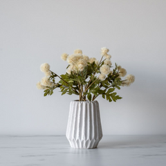 Faux White Pom Pom Stem faux stem Indaba