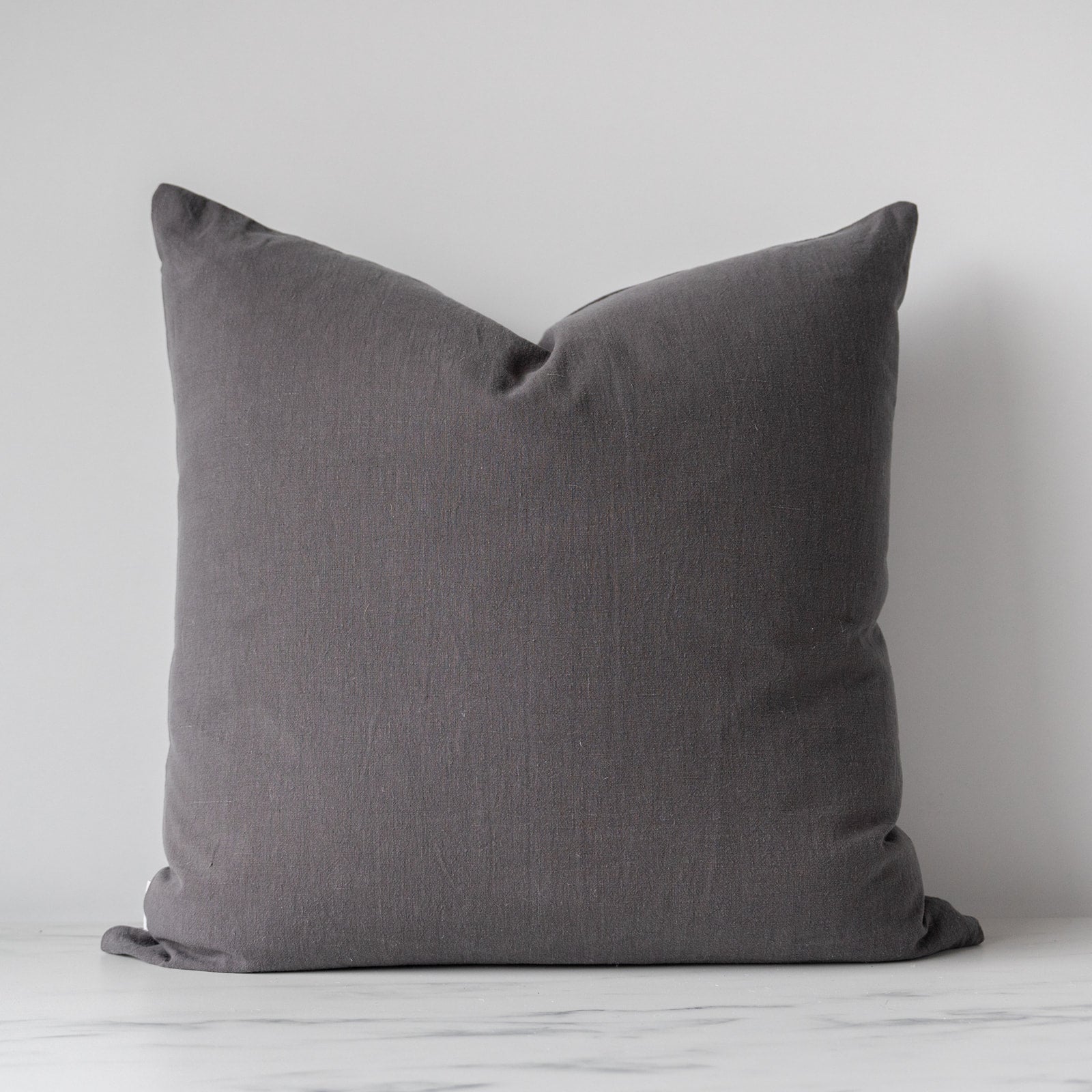 Charcoal Linen Pillow Cover 1 - PILLOWS - linen - neutral Rug & Weave Pillows 25" x 25"