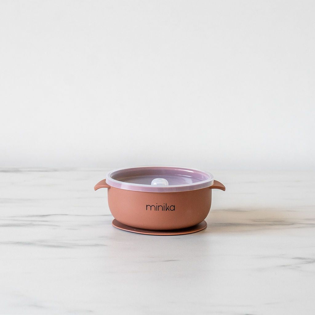 Silicone Bowl with Lid FINNBIRD - bowl Minika Cacao