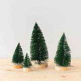 Green Glitter Bottle Brush Tabletop Tree CHRISTMAS 2023 Creative Co-op (DYA)