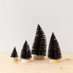 Brown Glitter Bottle Brush Tabletop Tree CHRISTMAS 2023 Creative Co-op (DYA)