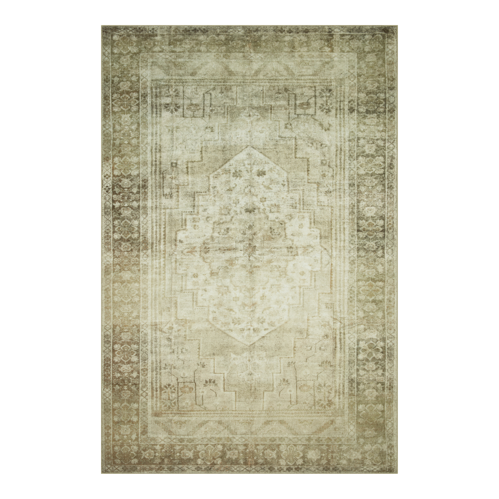 Magnolia Home by Joanna Gaines x Loloi Banks Natural / Granite Rug 1 - RUGS - patterned Loloi