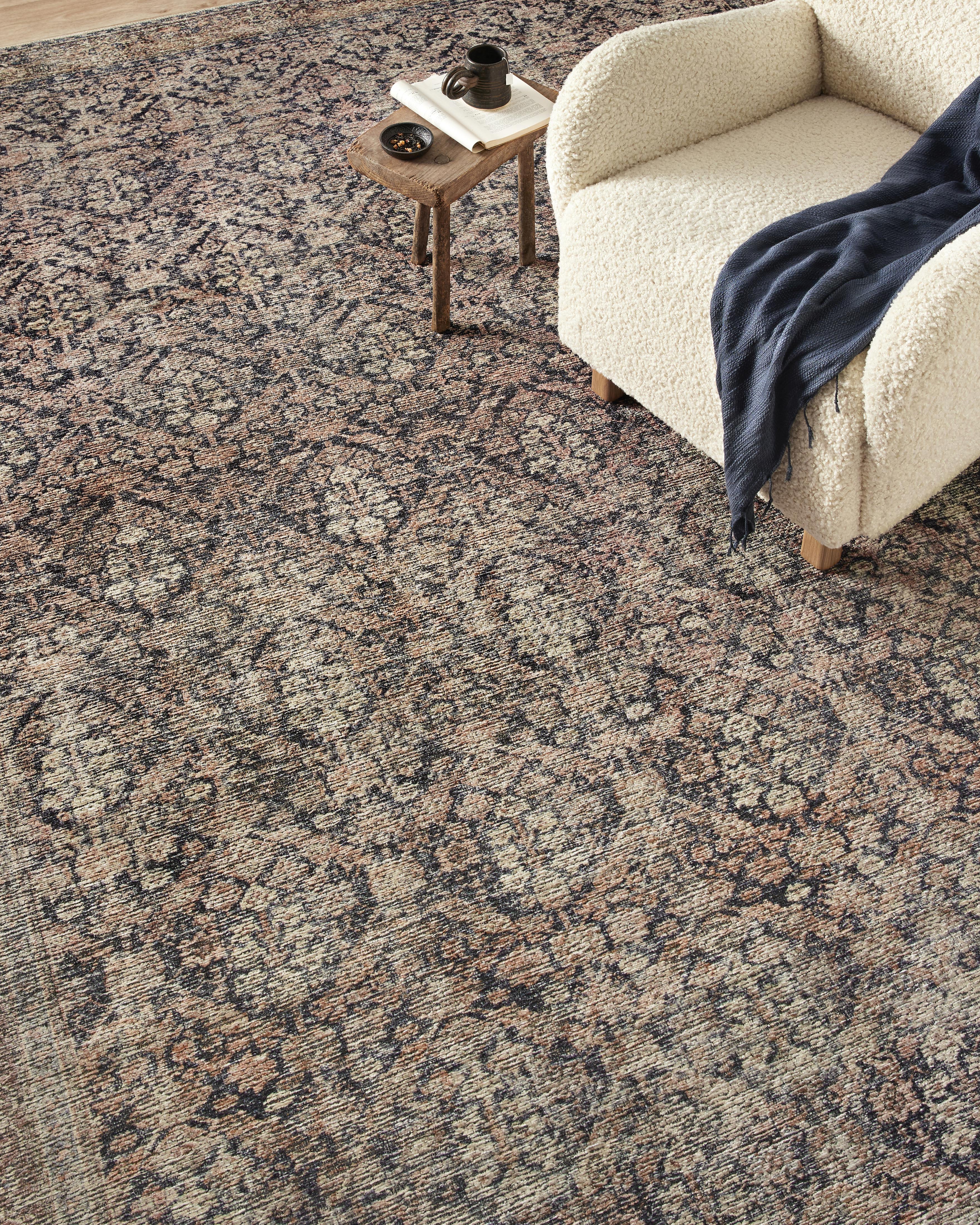 Amber Lewis x Loloi Billie Ink / Salmon Rug 0-patterned rugs Loloi