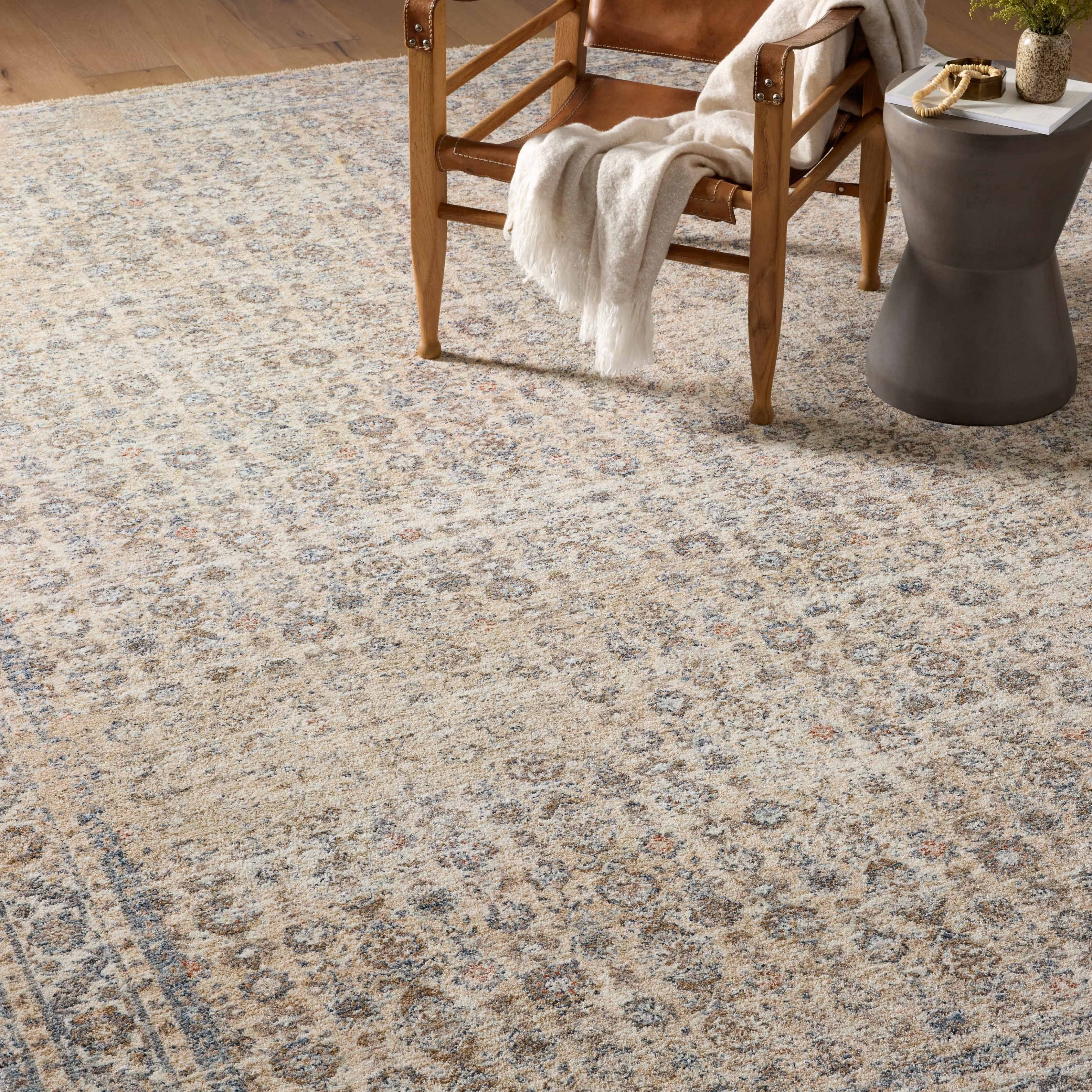 Angela Rose x Loloi Blake Beige/ Denim Rug 0-RUGS Loloi