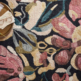 Loloi Belladonna Black / Berry Rug 0-RUGS-wool rugs Loloi