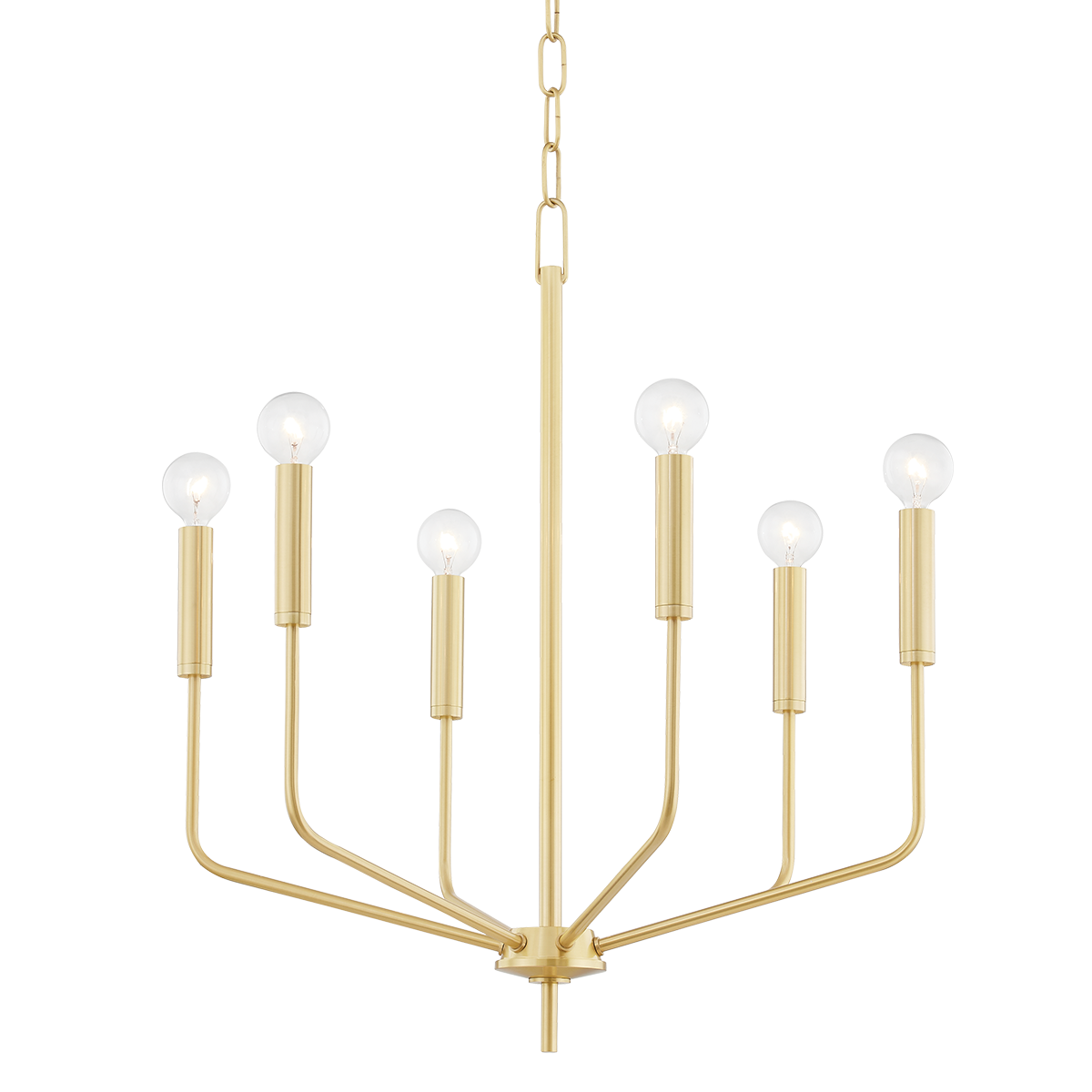 Bailey Chandelier LIGHTING - chandelier Hudson Valley Lighting 24"W x 23.50"H Aged Brass