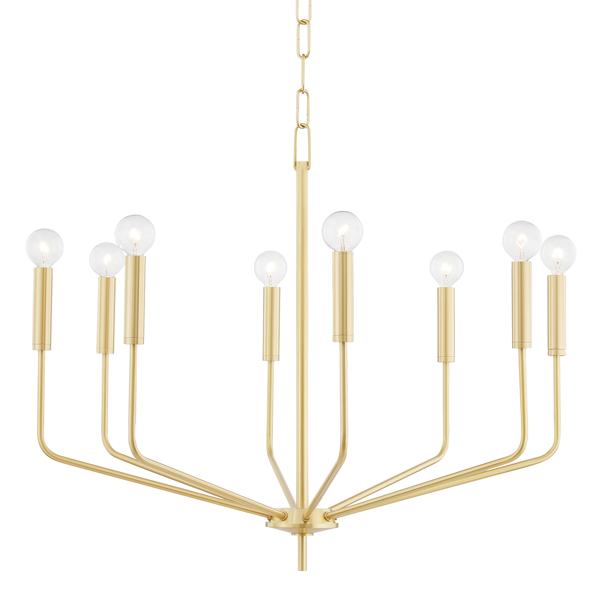 Bailey Chandelier LIGHTING - chandelier Hudson Valley Lighting 30"W x 24.75"H Aged Brass